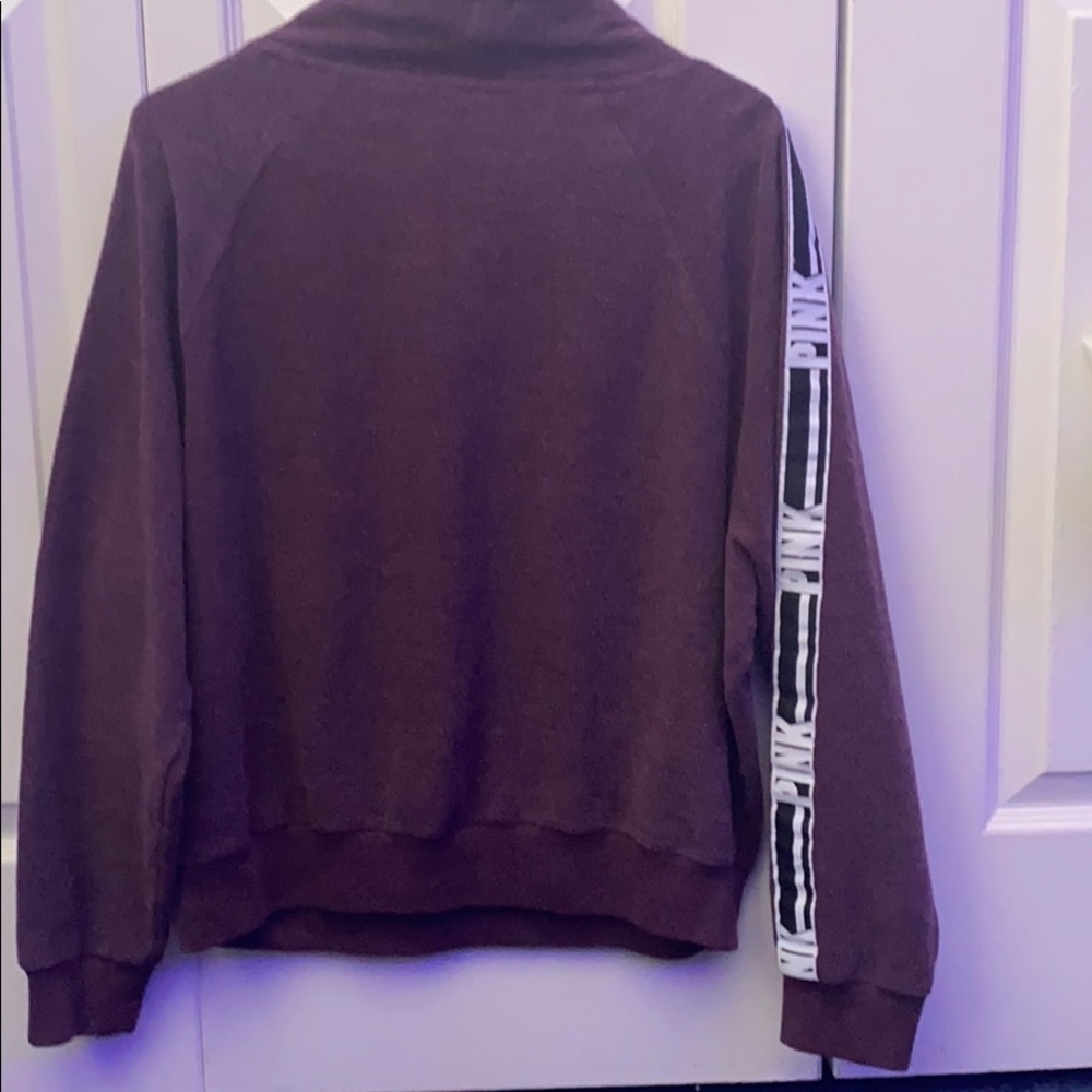 pink victoria secret burgundy hoodie - Picture 3 of 3